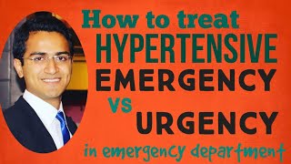 HYPERTENSIVE CRISES EMERGENCY AND URGENCY TREATMENT HYPERTENSIVE EMERGENCY MANAGEMENT ALOGRITHAM [upl. by Devaj]