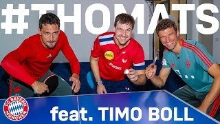 ThoMats 8  Table Tennis Challenge w Timo Boll  Müller vs Hummels [upl. by Lebasiram]