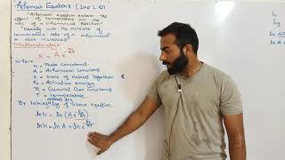 Arrhenius equation  ch11 Reaction kinetics  11th Class chemistry [upl. by Aerdnaxela]