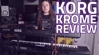 Korg Krome Synthesizer Keyboard Workstation Review amp Demo [upl. by Eocsor]