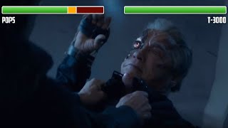 Pops vs T3000 Terminator WITH HEALTHBARS  Final Fight  HD  Terminator Genisys [upl. by Einial]