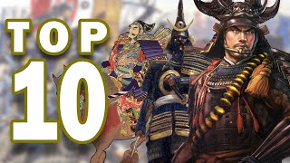 Top 10 Greatest Samurai Warriors [upl. by Chute]