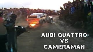 Group B Audi Quattro hits cameraman [upl. by Aillimat239]