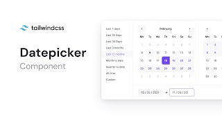 Datepicker component using Tailwind CSS [upl. by Seroled]