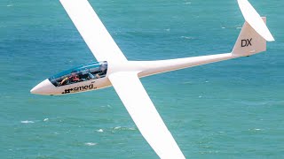 Low Level Flying at the Beach  Gliding New Zealand Style [upl. by Llerdna]