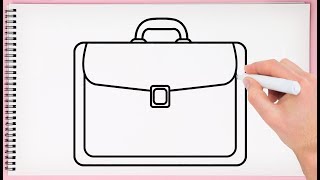 How to Draw Bag Step by Step Learn Easy and Simple Drawing a Bag for Kids [upl. by Gorden235]