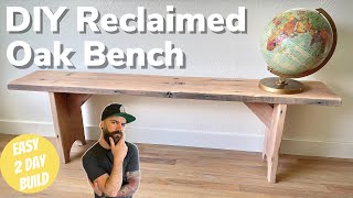 DIY Wood Bench Build  Easy Wood Bench Design [upl. by Solange]