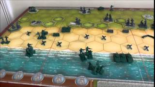 Memoir 44 solitaire play of Omaha beach [upl. by Ateloiv]