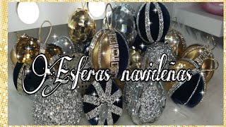 IDEAS PARA HACER ESFERAS NAVIDEÑASDECORACIONES NAVIDEÑAS [upl. by Decca409]