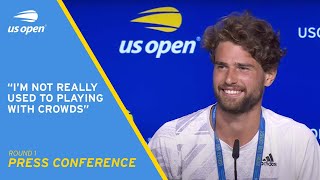 Maxime Cressy Press Conference  2021 US Open Round 1 [upl. by Narmi]