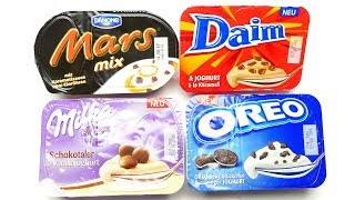 Mars Danone Daim Joghurt Milka Schoko Balls amp Oreo Desserts [upl. by Adnawat]