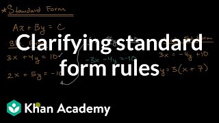 Clarifying standard form rules [upl. by Galligan]