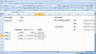 Finance Basics 2  Compound Interest in Excel [upl. by Sajovich539]