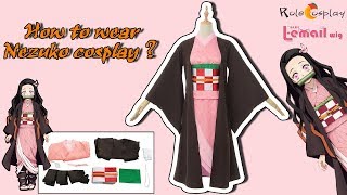 Demon Slayer Nezuko Kamado Cosplay Wearing Tutorial [upl. by Vasileior]