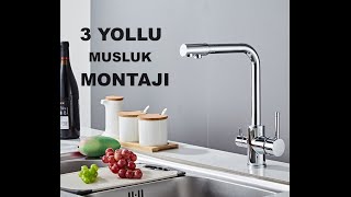 3 Yollu Arıtmalı Musluk Montajı Nasıl Yapılır Arıtmalı Eviye Bataryası Montajı [upl. by Hobart]