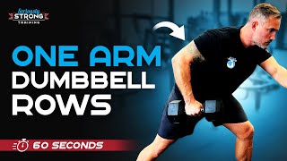 One Arm Dumbbell Row BEST BACK EXERCISE [upl. by Dlopoel449]