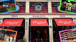 LONDON WALK  HAMLEYS TOYS  Hamleys Toys Store Tour in Regent Street London [upl. by Meid]