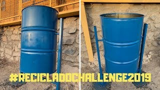 Basurero de tambor reciclado  RECICLADOCHALLENGE 2019 [upl. by Fan193]