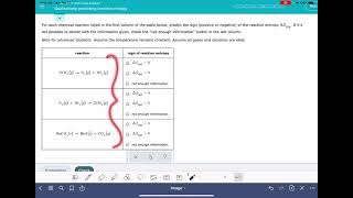 ALEKS Qualitatively predicting reaction entropy [upl. by Sheehan108]