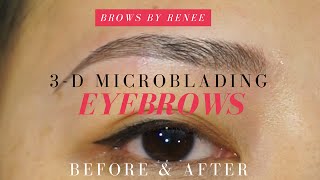 3D Microblading Eyebrows  Before  After [upl. by Rehctaht]