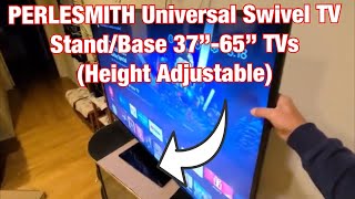 PERLESMITH Universal Swivel TV Stand  Base  Table Top TV Stand for 3765 inch Height Adjustable [upl. by Bradman]