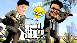 Funniest Bank Heist in GTA 5 with Mythpat [upl. by Heddy]