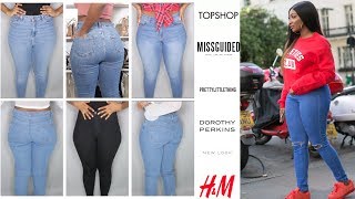 BEST HIGH WAISTED JEANS FOR CURVY  THICK WOMEN [upl. by Llewxam]