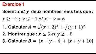 Lordre dans R  la valeur absolue  Tronc commun  Exercice très important [upl. by Barbette]