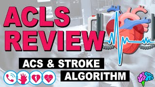 ACS amp Stroke Algorithms  ACLS Review [upl. by Yllut]