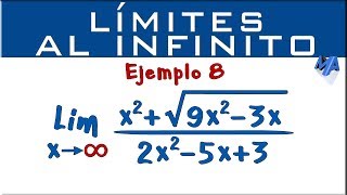 Limites al infinito  Ejemplo 8 [upl. by Lammaj]