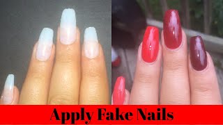 How to Apply GlueOn Fake Nails In a Way That Actually Looks Good AND Lasts 2 Weeks or More [upl. by Ebocaj499]