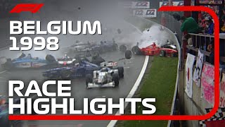 1998 Belgian Grand Prix Race Highlights  DHL F1 Classics [upl. by Northey]