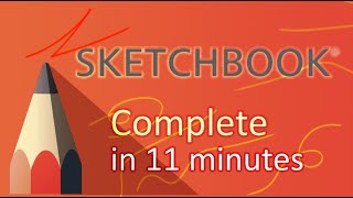 Autodesk SketchBook  Tutorial for Beginners in 11 MINUTES [upl. by Ydna]