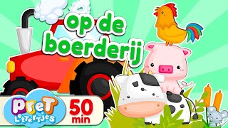 Boerderijdieren Dierengeluiden • Leukste Pretlettertjes Filmpjes op de boerderij [upl. by Dhar]