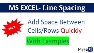 Line Spacing in Excel  Add space between multiple cells Quickly Speed [upl. by Thanh469]