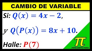 Polinomios  Cambio de Variable  VN  polinomio evaluado en otro polinomio  ejercicio resuelto [upl. by Maleeny]