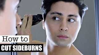 How To Cut Mens Sideburns  Sideburn Fade DIY [upl. by Erdnaxela]