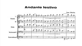 Andante Festivo Jean Sibelius SCORE [upl. by Rekab504]