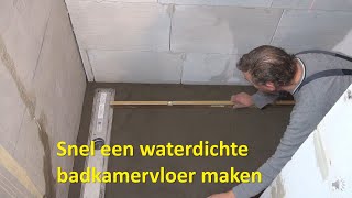 Snel een waterdichte badkamervloer maken [upl. by Salena622]