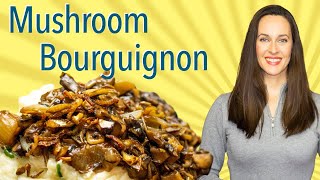 Mushroom Bourguignon Recipe  Vegan Mushroom Stew  How to Make Bourguignon Without Meat [upl. by Ringsmuth969]