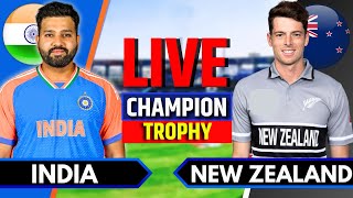 India vs New Zealand Match 12  Live Cricket Match Today  IND vs NZ  Champions Trophy NZ Batting [upl. by Giddings654]