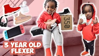 THE YOUNGEST FLEXER EVER  3 YEAR OLD WOO WOP [upl. by Shulins]