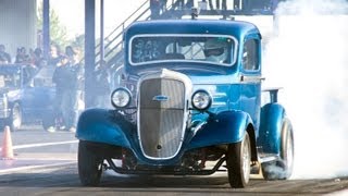 1936 Chevy Pickup running 8s GIANT TURBO [upl. by Annovoj]