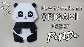 How to make an Origami Paper Panda  Origami Tutorial Panda  Step by step Tutorial [upl. by Carrick604]