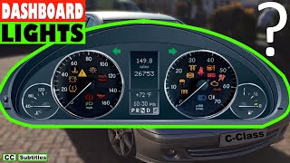 Mercedes CClass Dashboard Warning Lights Overview [upl. by Yendor515]