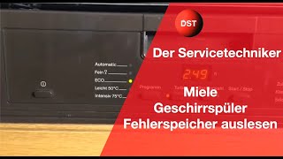 Miele Geschirrspüler Fehlerspeicher Betriebsstunden und Servicemodus [upl. by Clance]