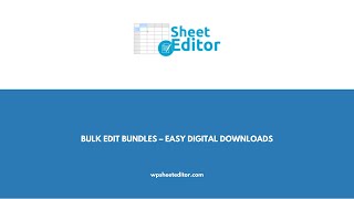 Bulk Edit Bundles – Easy Digital Downloads [upl. by Dez]