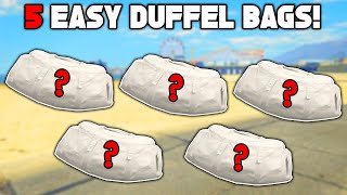 Top 5 Easiest Duffel Bags To Get In GTA 5 Online [upl. by Llenod]