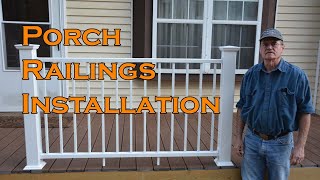 Porch Railing installation aluminum preassembled Universal Rail [upl. by Juster321]