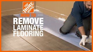 How to Remove Laminate Flooring  The Home Depot [upl. by Aisila]